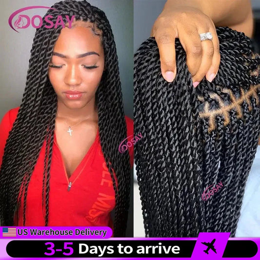 Twist Braided Wigs Box Braided Lace Front Wig
