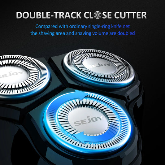 2 in 1 Electric Shaver 3D Men  Razor Beard Trimmer With LCD Display IPX7 Waterproof