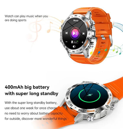 Smartwatch 1.39" Bluetooth  Fitness Heart Rate Health For Android IOS