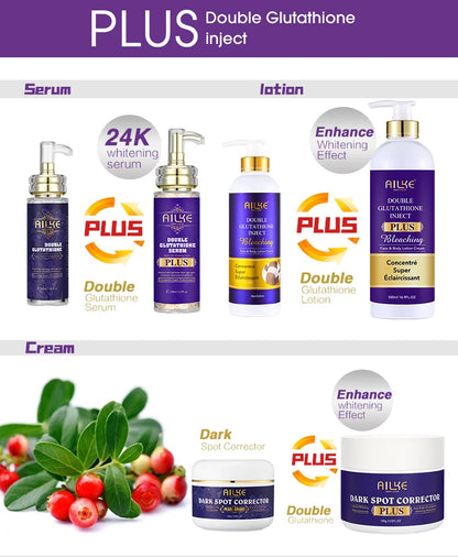 Whitening, Dark Spot & Sun Spot Removal Set, Brightening Shades, With Double Glutathione, Highly Concentrated Skin Care