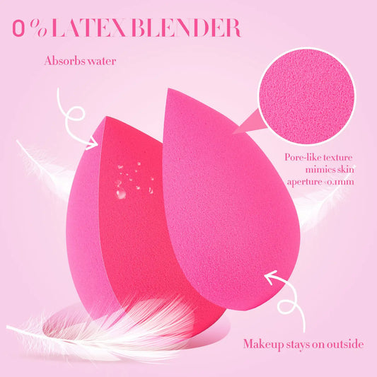 Makeup Sponge Set Pink Professional Beauty Cosmetic Sponges
