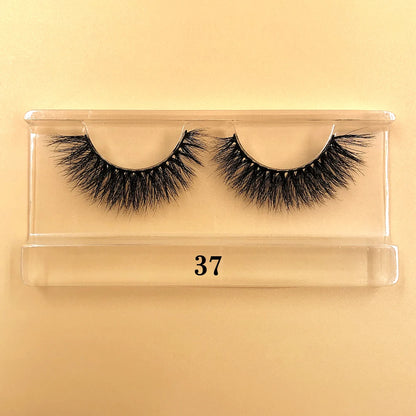 Fluffy 100% Natural Mink Lashes Make up Tool1 Pair Short Soft 15-20mm
