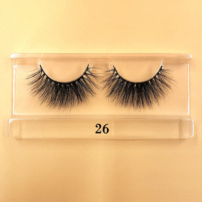 Fluffy 100% Natural Mink Lashes Make up Tool1 Pair Short Soft 15-20mm