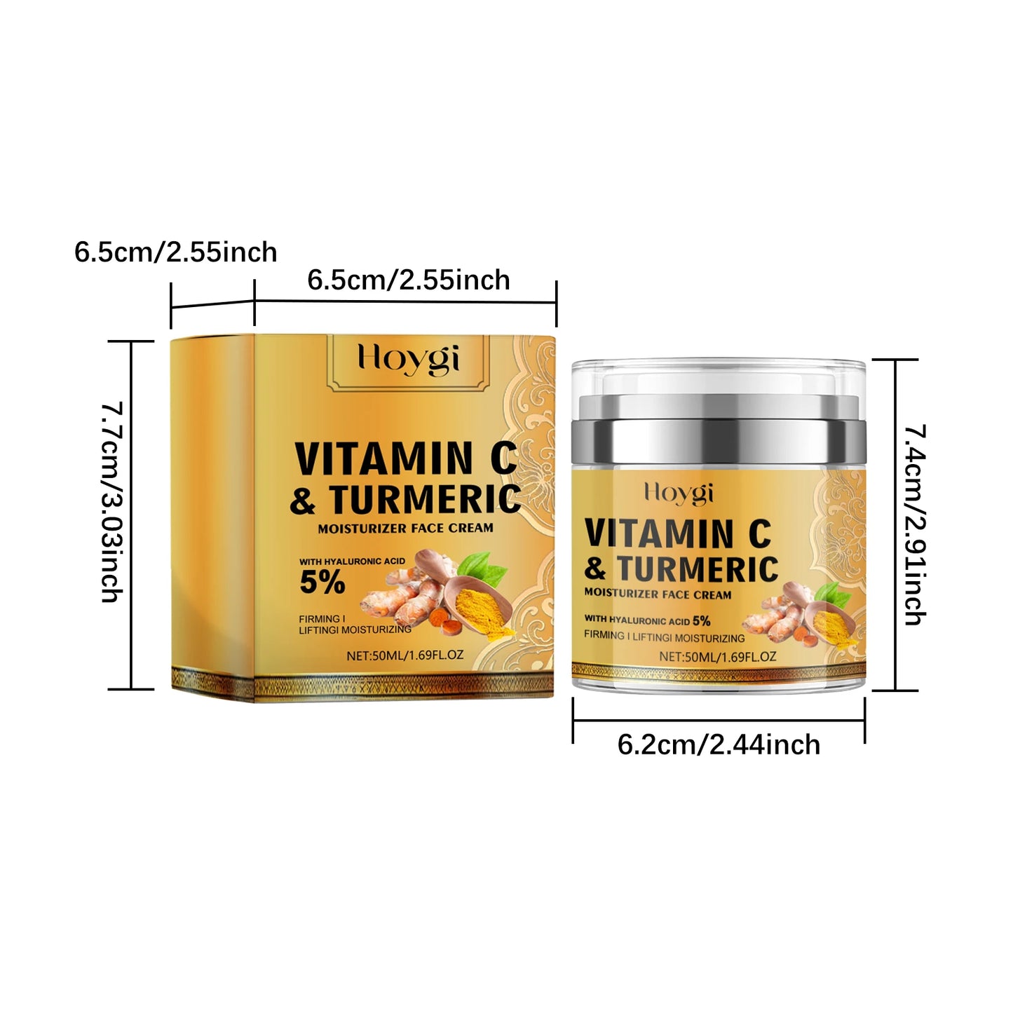 Vitamin C &Turmeric Moisturizer Face Cream Fade Dark Spot