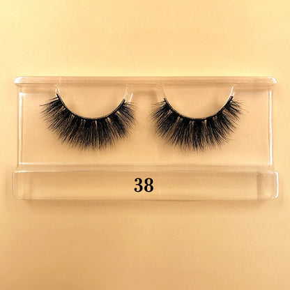 Fluffy 100% Natural Mink Lashes Make up Tool1 Pair Short Soft 15-20mm