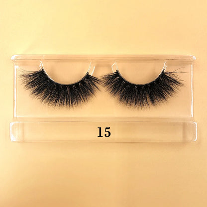 Fluffy 100% Natural Mink Lashes Make up Tool1 Pair Short Soft 15-20mm