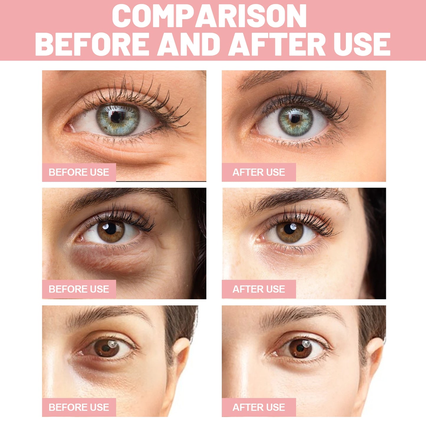 60pcs Rose Eye Mask Fades Fine Lines, Eye Bags, Dark Circles