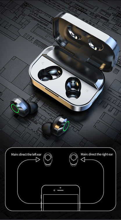 NES TWS Wireless Bluetooth Earphones Sport Stereo Headphones HiFi Music Earbuds With Built-in Microphone HD Call Gaming Headset