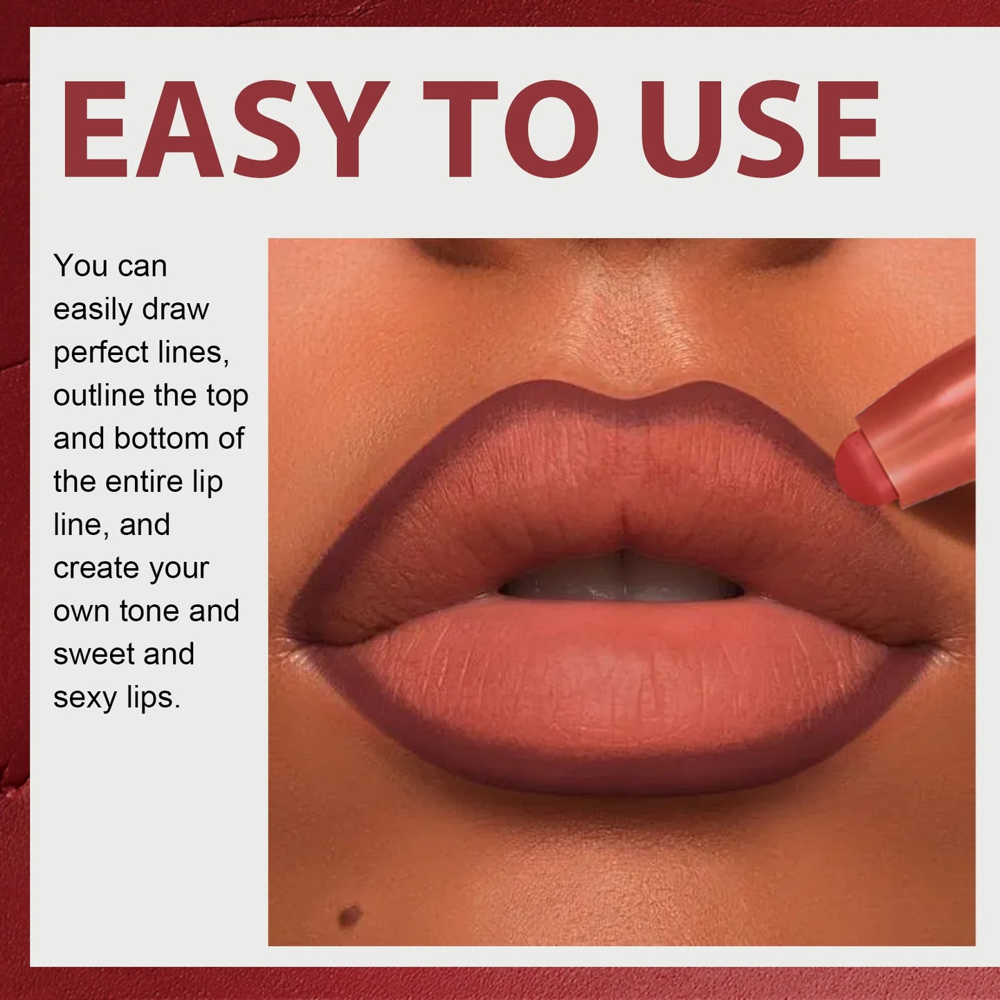 6 Colors Non-fading Lip Gloss Waterproof Lipstick Pen Matte Long-lasting