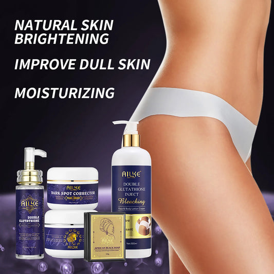 Double Glutathione & Vitamin C Skin Care Set, Whitening, Brightening,