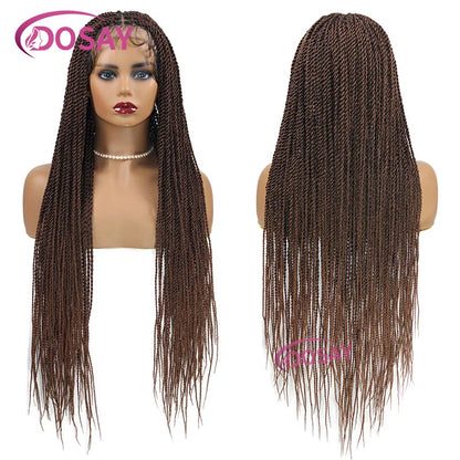 Twist Braided Wigs Box Braided Lace Front Wig