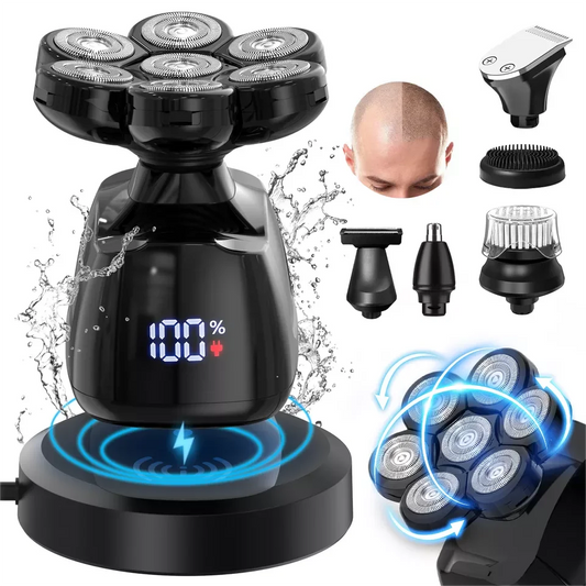 Men Electric Razor with Nose Hair Trimmer Waterproof Men's Grooming Kit