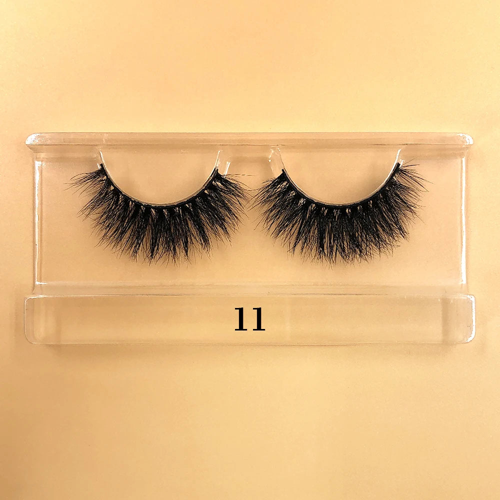 Fluffy 100% Natural Mink Lashes Make up Tool1 Pair Short Soft 15-20mm