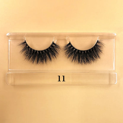Fluffy 100% Natural Mink Lashes Make up Tool1 Pair Short Soft 15-20mm