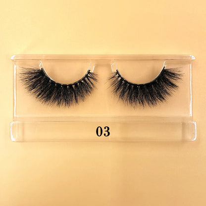Fluffy 100% Natural Mink Lashes Make up Tool1 Pair Short Soft 15-20mm