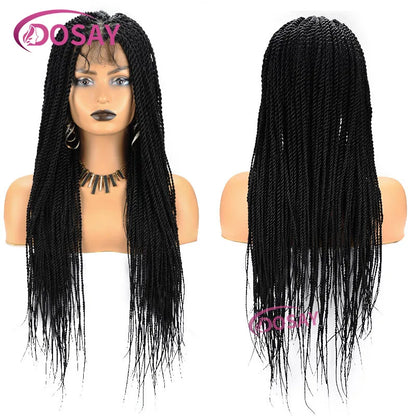 Twist Braided Wigs Box Braided Lace Front Wig