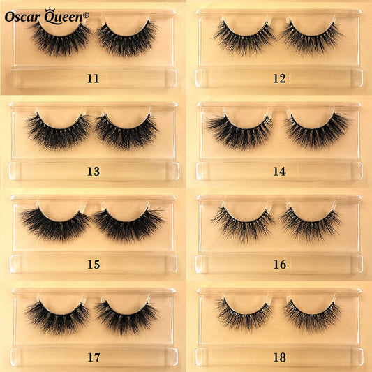 Fluffy 100% Natural Mink Lashes Make up Tool1 Pair Short Soft 15-20mm