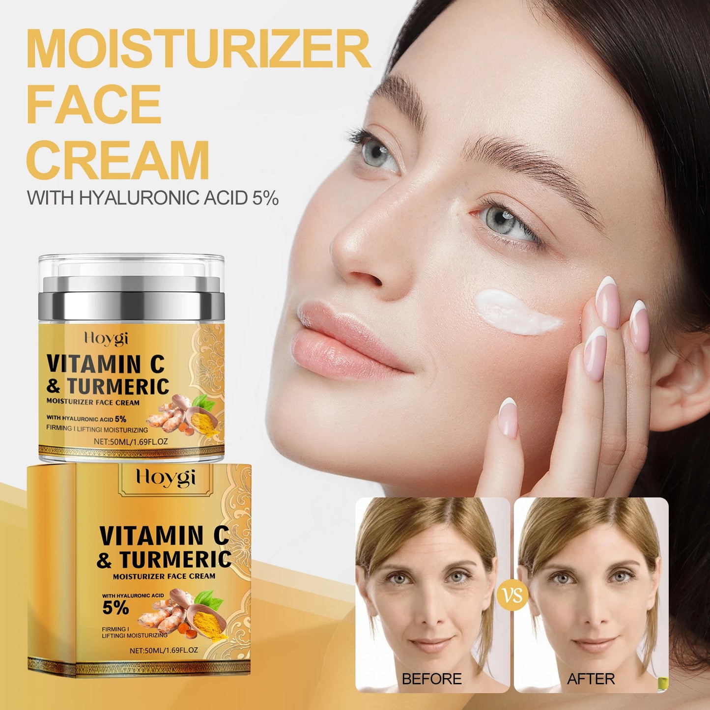 Vitamin C &Turmeric Moisturizer Face Cream Fade Dark Spot