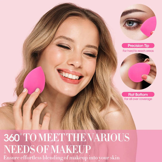 Makeup Sponge Set Pink Professional Beauty Cosmetic Sponges