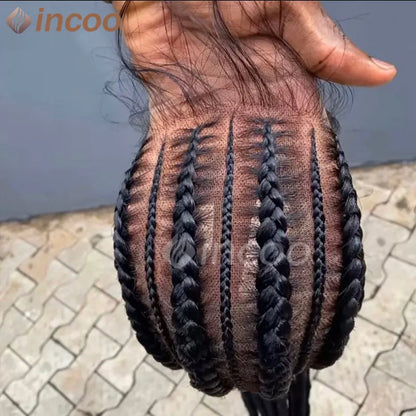 36 Inches Cornrows Braided Wigs Synthetic Full Lace Wig