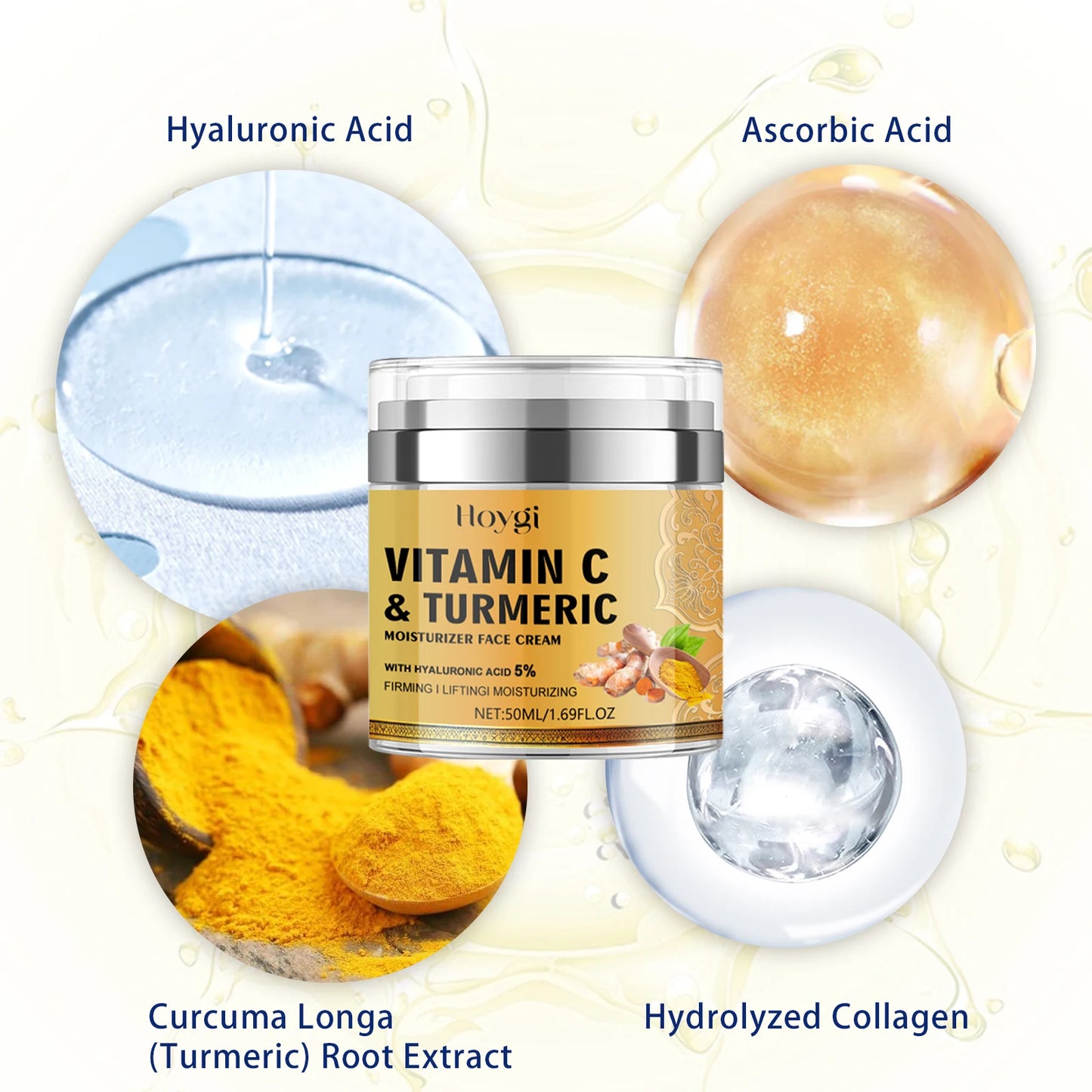 Vitamin C &Turmeric Moisturizer Face Cream Fade Dark Spot