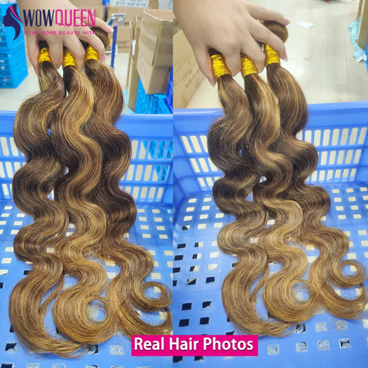 Highlight Body Wave Bundles Brazilian Hair Weave Bundles