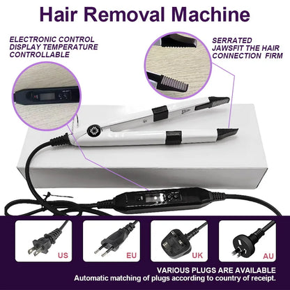 2025 UV V Light Hair Extension Set Wikytina Tools Kit, UV Extension Glue Long-Lasting Remover Machine - Salon Styling Tools